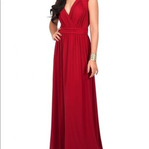 Long red/ maroon maxi dress